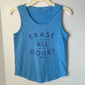 Under Armour  Women's Size X Small Tank  Top "Erase All Doubt "